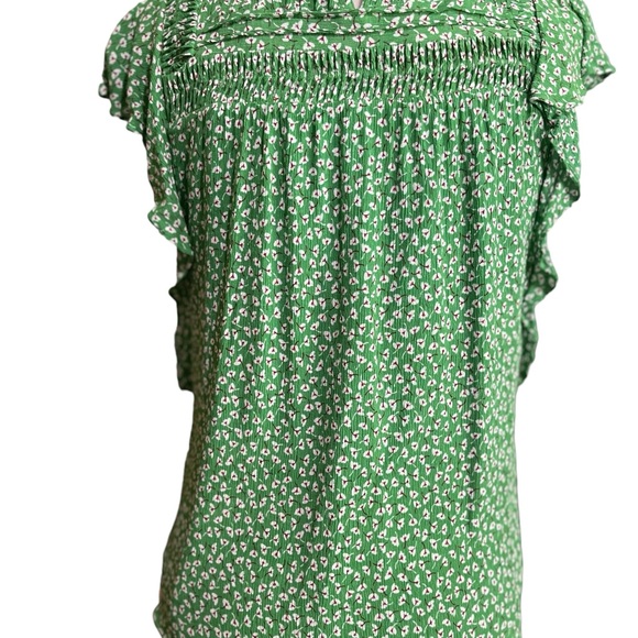 Joie floral ruffled cap sleeve shirt - Picture 5 of 12